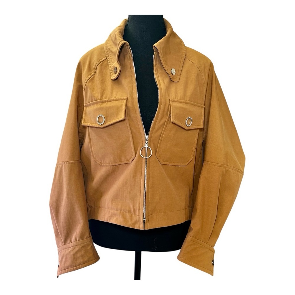 SOSKEN Studios Women's Casual Tan Zip Jacket, Collared, NWOT, Size 1